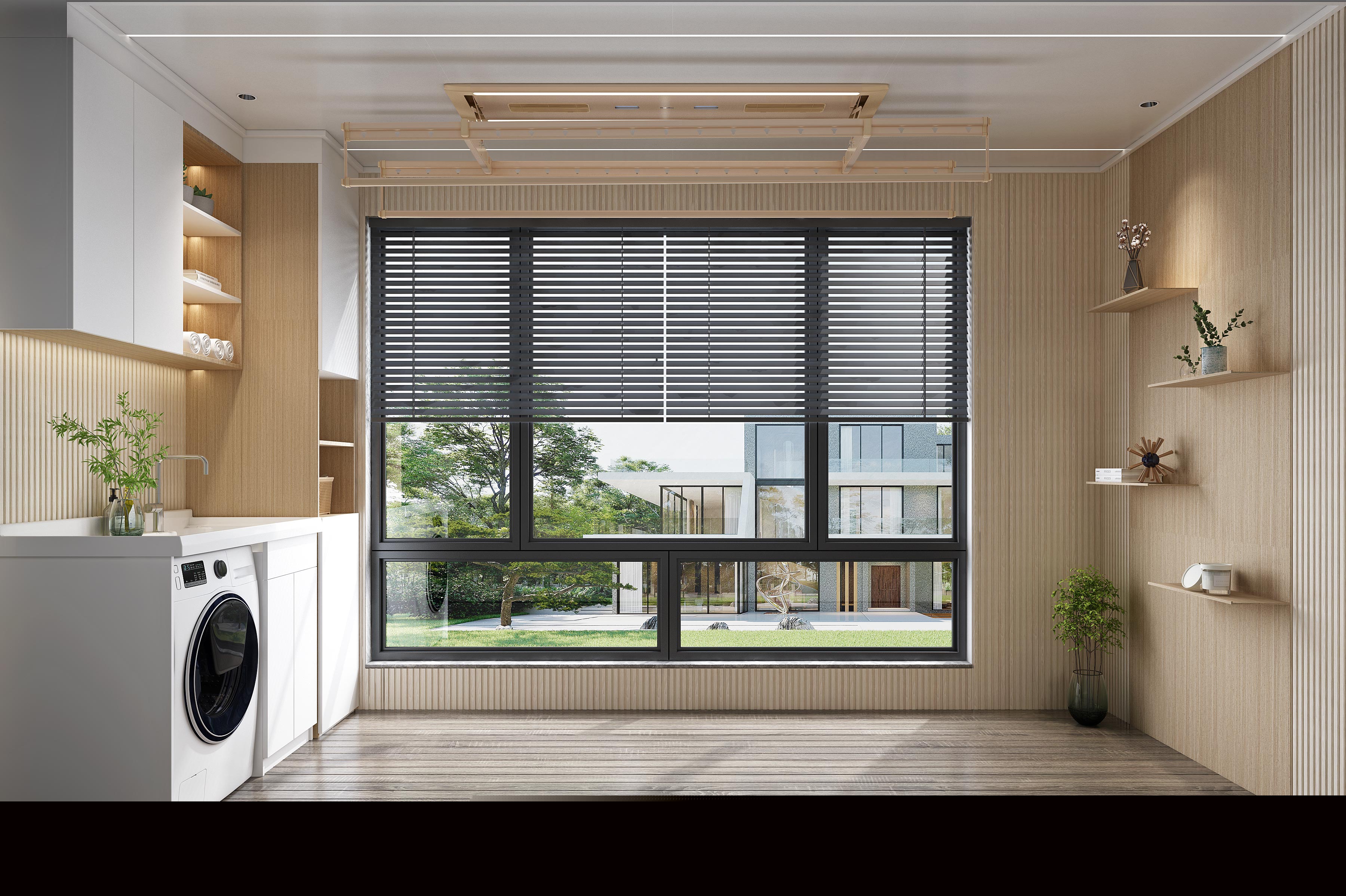 集成吊頂洗衣功能區集成陽臺-洗衣功能區效果圖