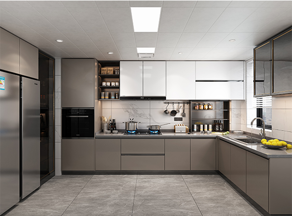 集成吊頂300系列（新渠道專(zhuān)供）巖石灰-雙層簡(jiǎn)凸套框（300×600×17mm）效果圖