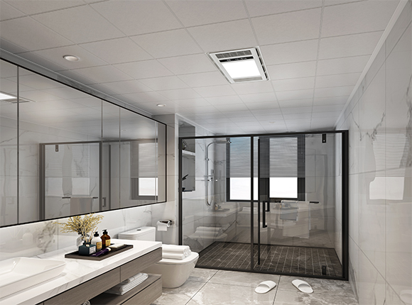 集成吊頂300系列（新渠道專(zhuān)供）雅絲布紋-簡(jiǎn)凸套框（300×300×17mm）效果圖