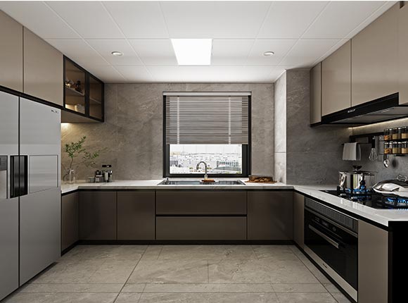 集成吊頂300系列（新渠道專(zhuān)供）納米純白-雙層簡(jiǎn)凸套框（300×600×17mm）效果圖